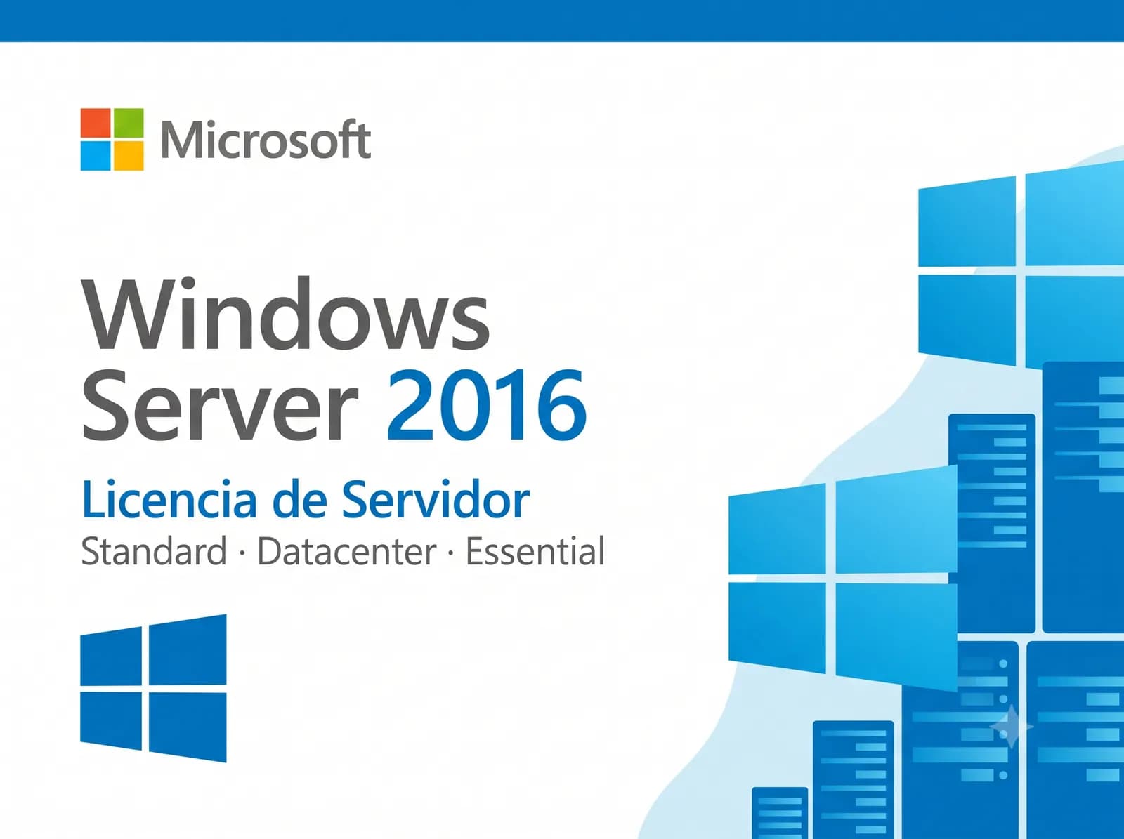 Windows Server 2016  Retail Standard/Datacenter/Essential 2 PC