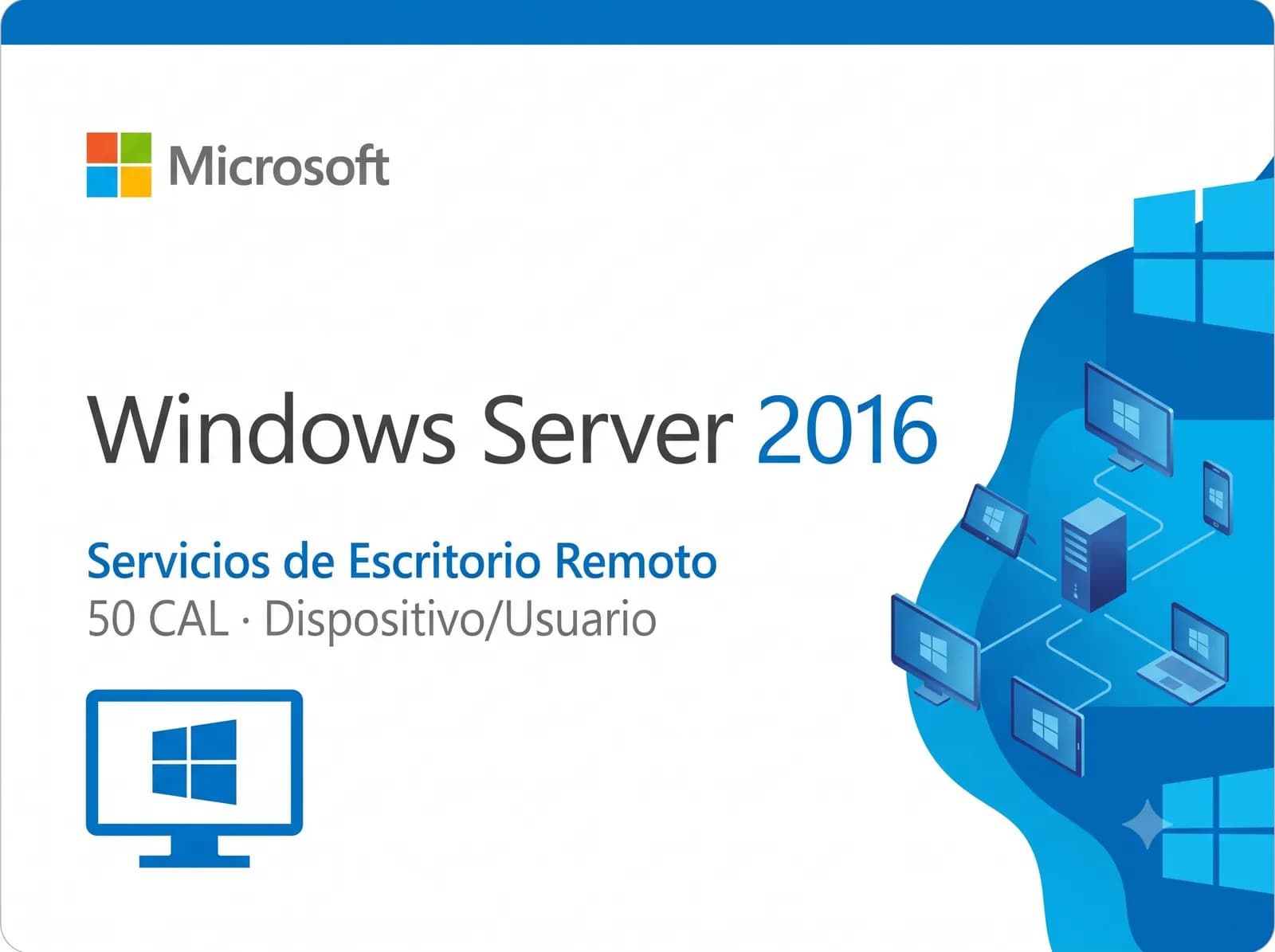 Windows Server 2016 Remote Desktop Services Device/User Connections 50 CAL