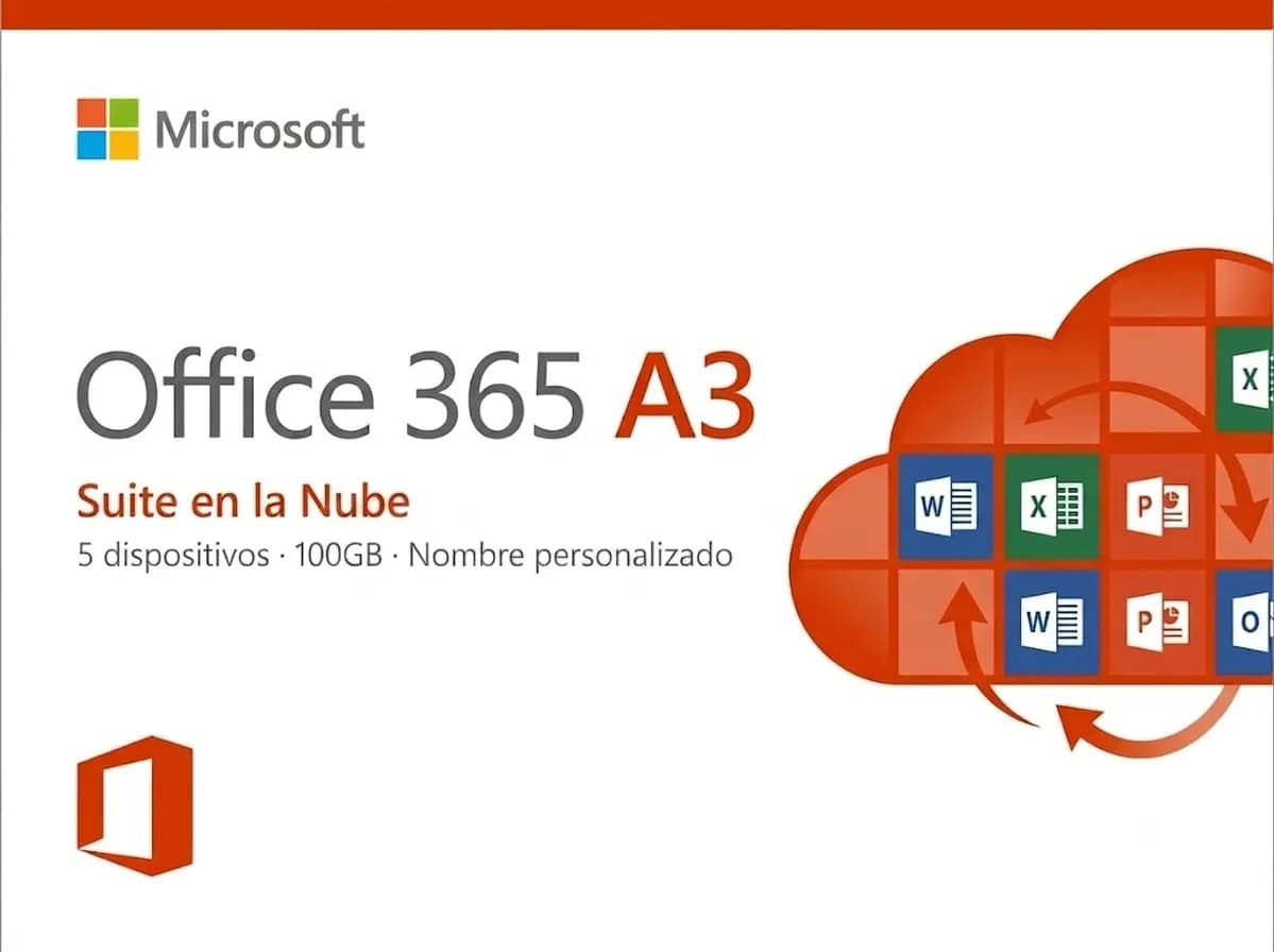 Cuenta Permanente Office 365 A3 - 5 Dispositivos