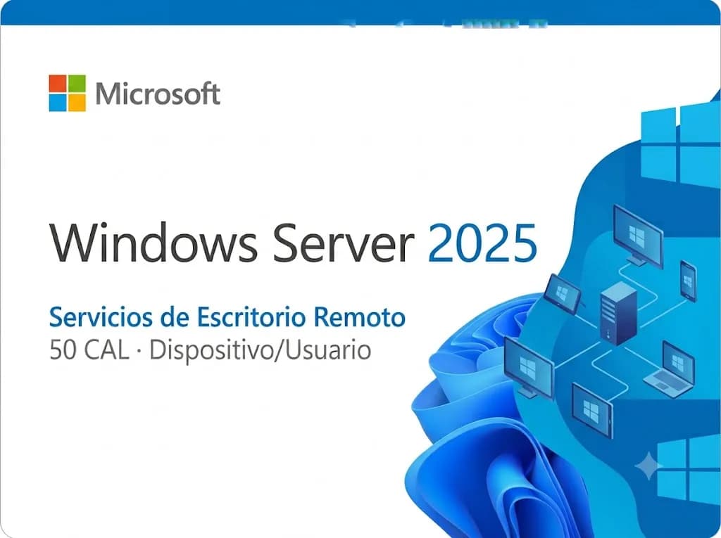 Windows Server 2025 Remote Desktop Services Device/User Connections 50 CAL
